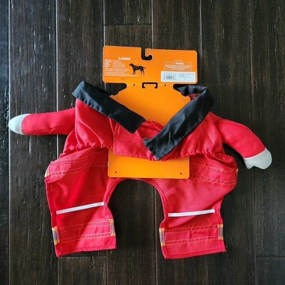 NWT Hyde & Eek! Pet Reflective Firefighter Halloween Costume Large Dog *No Hat*